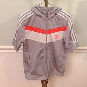 Adidas Originals Short Sleeve full zip Track Jacket size Medium
